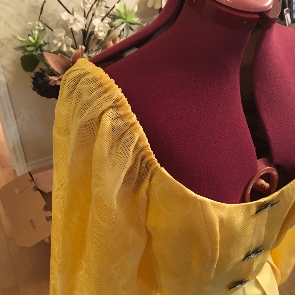“ Jimmy Choo “ Vintage Flashy yellow dress - Picture 5 of 14
